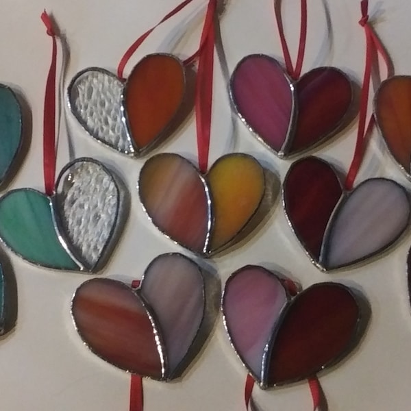 Stained glass hearts