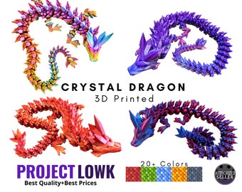Fidget Crystal Dragon Flexi/Articulated  Animal Desk Figures Fidget Toys ASMR