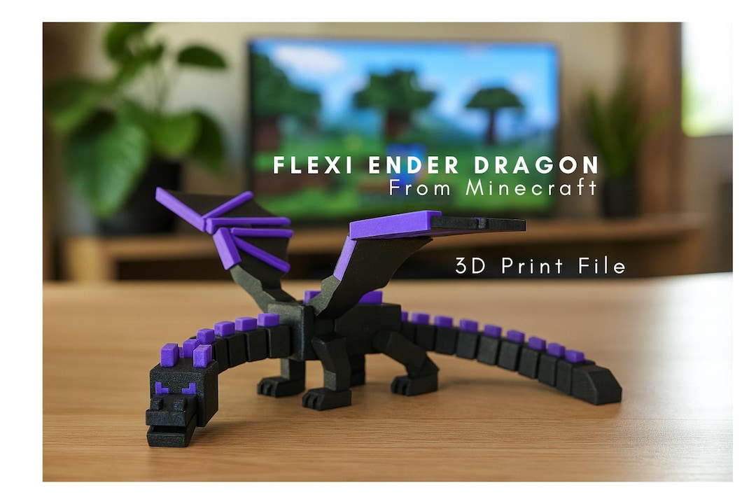 Minecraft Ender Dragon 3d Print File | Minecraft 3d Print Files | Flexi ...