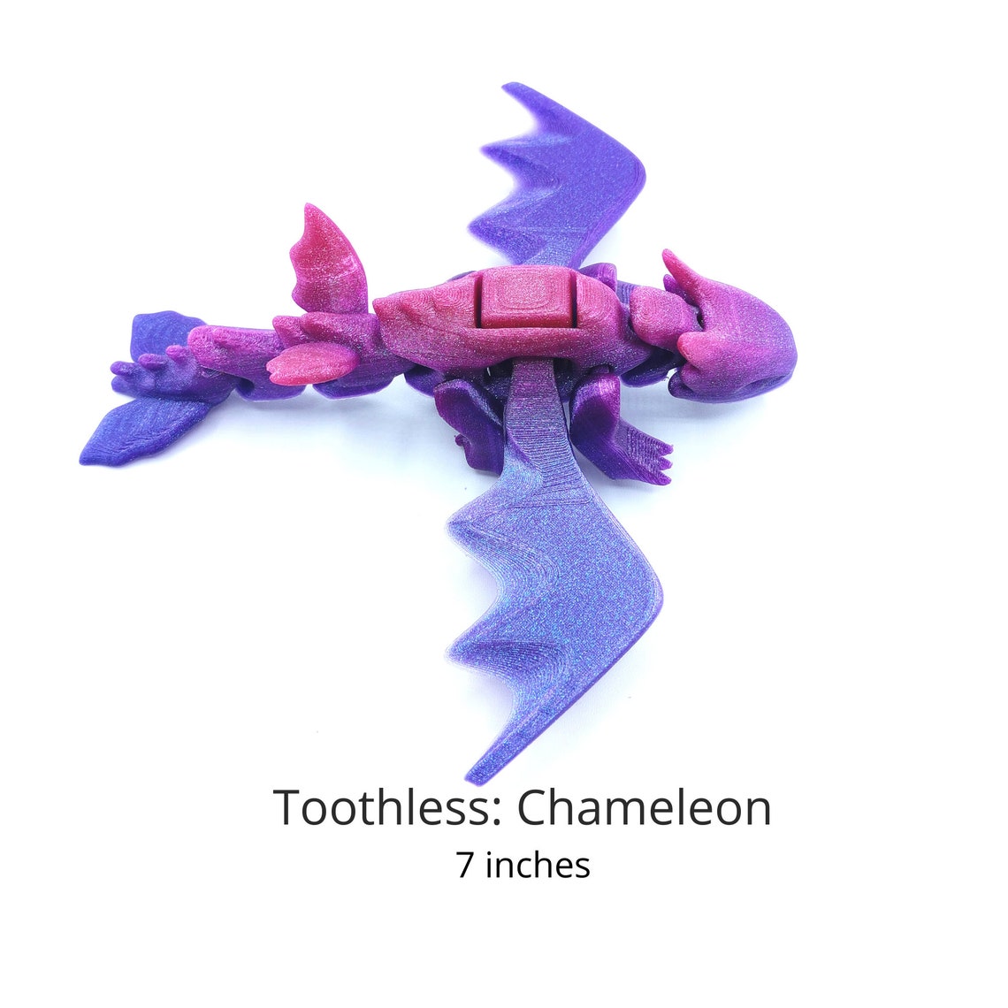 Toothless Night Fury Dragon Flexi Articulado Fidget Sensorial - Etsy España