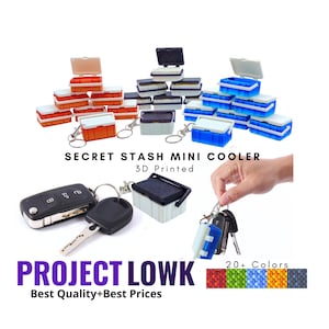 Secret Stash Mini Cooler Keychain | Ice Box Keychain | Mini Cooler | Secret Stash |  3d Prints | 3d Print Keychain  | 3d Printed Gifts