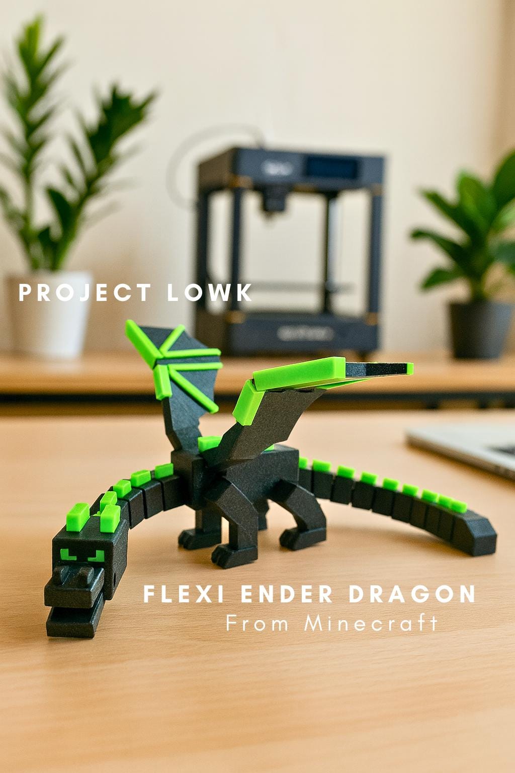 Flexi Ender Dragon | Minecraft Style Dragon | Ender Dragon | Minecraft  Figurenes | 3d Printed Toys | Flexi Dragons | 3d Printed Gift - Etsy, image size:1024x1536