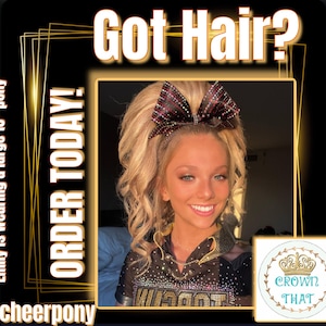CrownThat “Cheer Ponytails for your Cheer Princess”! Don’t let your favorite cheerleader hit the mat without her CROWN! Let us Crown That!