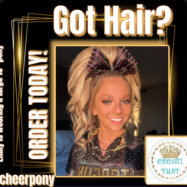 CrownThat « Cheer Ponytails for your Cheer Princess » ! Ne laissez pas votre pom-pom girl préférée frapper le tapis sans sa COURONNE ! Couronnons cela !