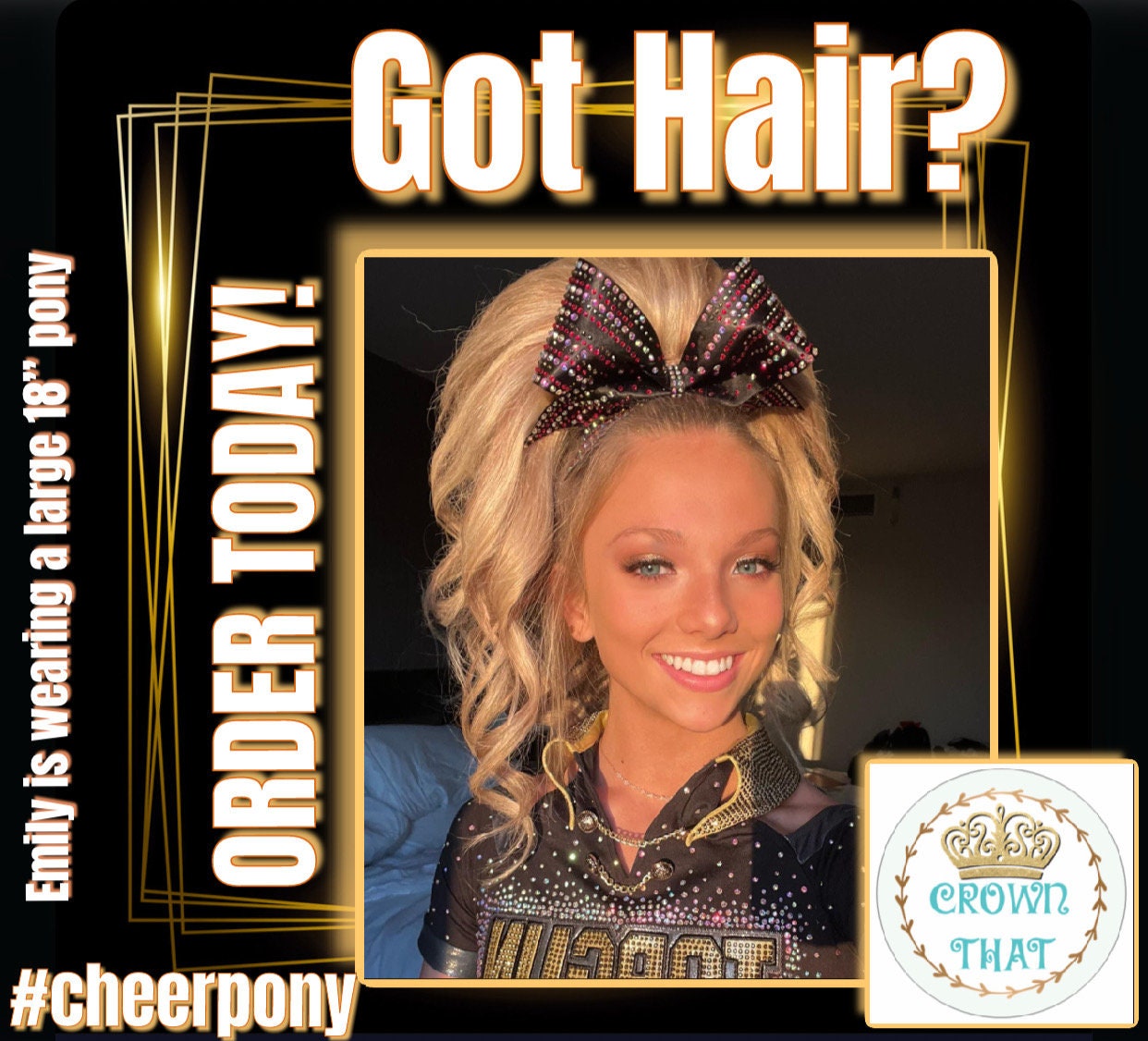 Crownthat cheer Ponytails for Your Cheer Princess Dont Let Your Favorite  Cheerleader Hit the Mat Without Her CROWN Let Us Crown That - Etsy Israel