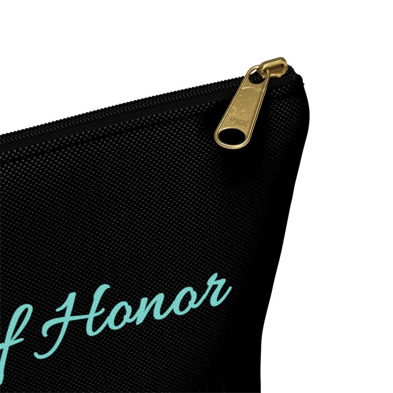 Women Gift Ideas Bridesmaid Make Up Bag BlackAqua Maid Of Honor Makeup Bag Cute Make Up Bag