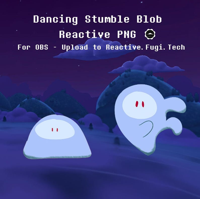 Animated Stumble Blob Pngtuber – Blue Reactive Avatar (digital Download ...