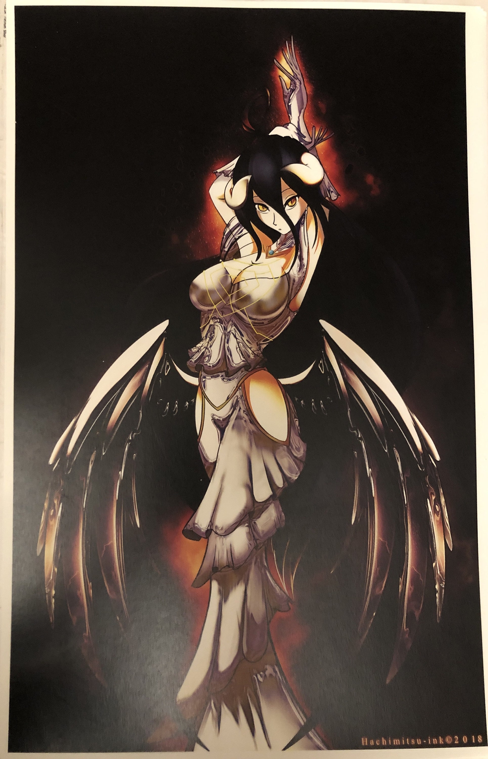 Anime Overlord Albedo Ainz Ooal Canvas Poster Wall Art Decor  Print Picture Paintings for Living Room Bedroom Decoration Unframe:  24x36inch(60x90cm): Posters & Prints