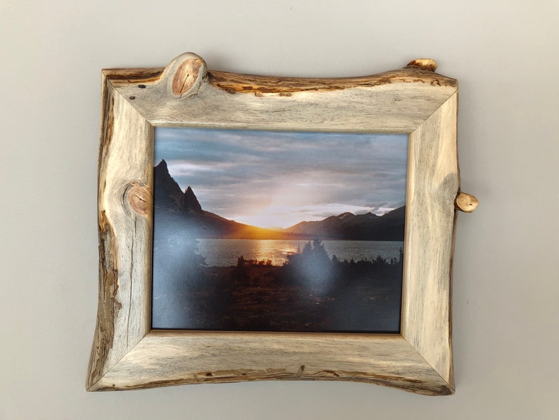 8x10 Live Edge Picture Frame Handmade Rustic Decor Wall Etsy
