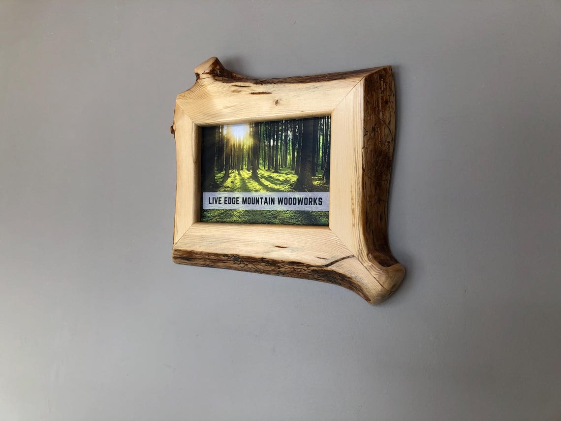 Live Edge Wood Picture Frame ,rustic Frame, Home Decor 5x7 - Etsy