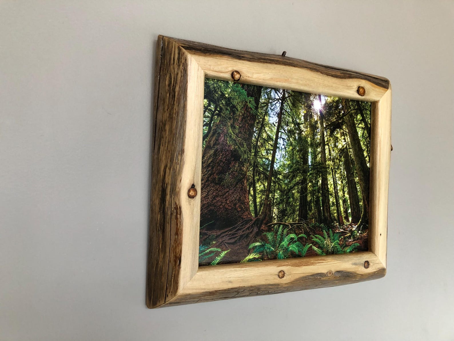 Live Edge Wood Picture Frame Rustic Decor Wall Hangings Home Decor 8x10 ...