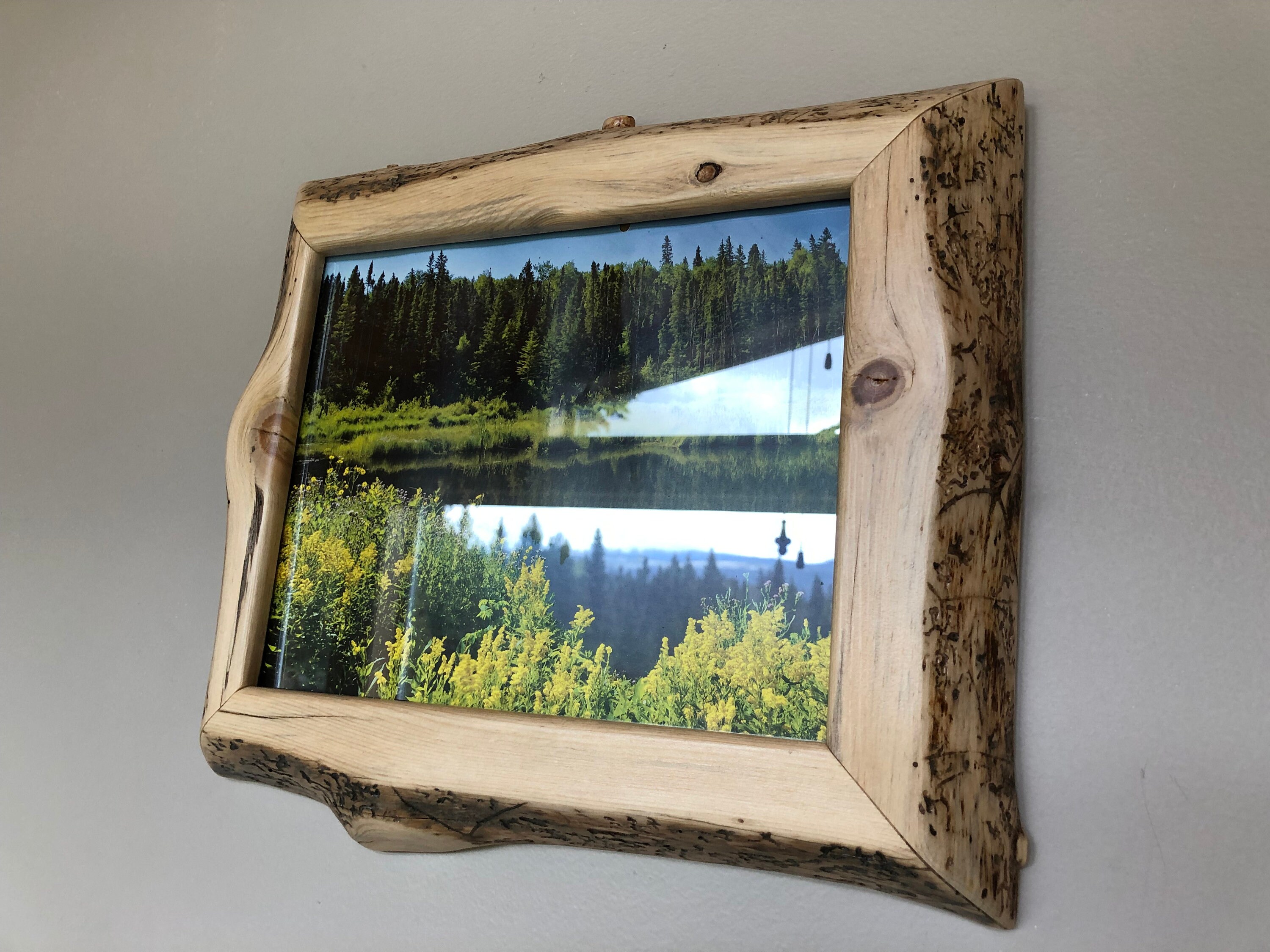 Live Edge Wood Picture Frame Rustic Decor Home Decor Etsy