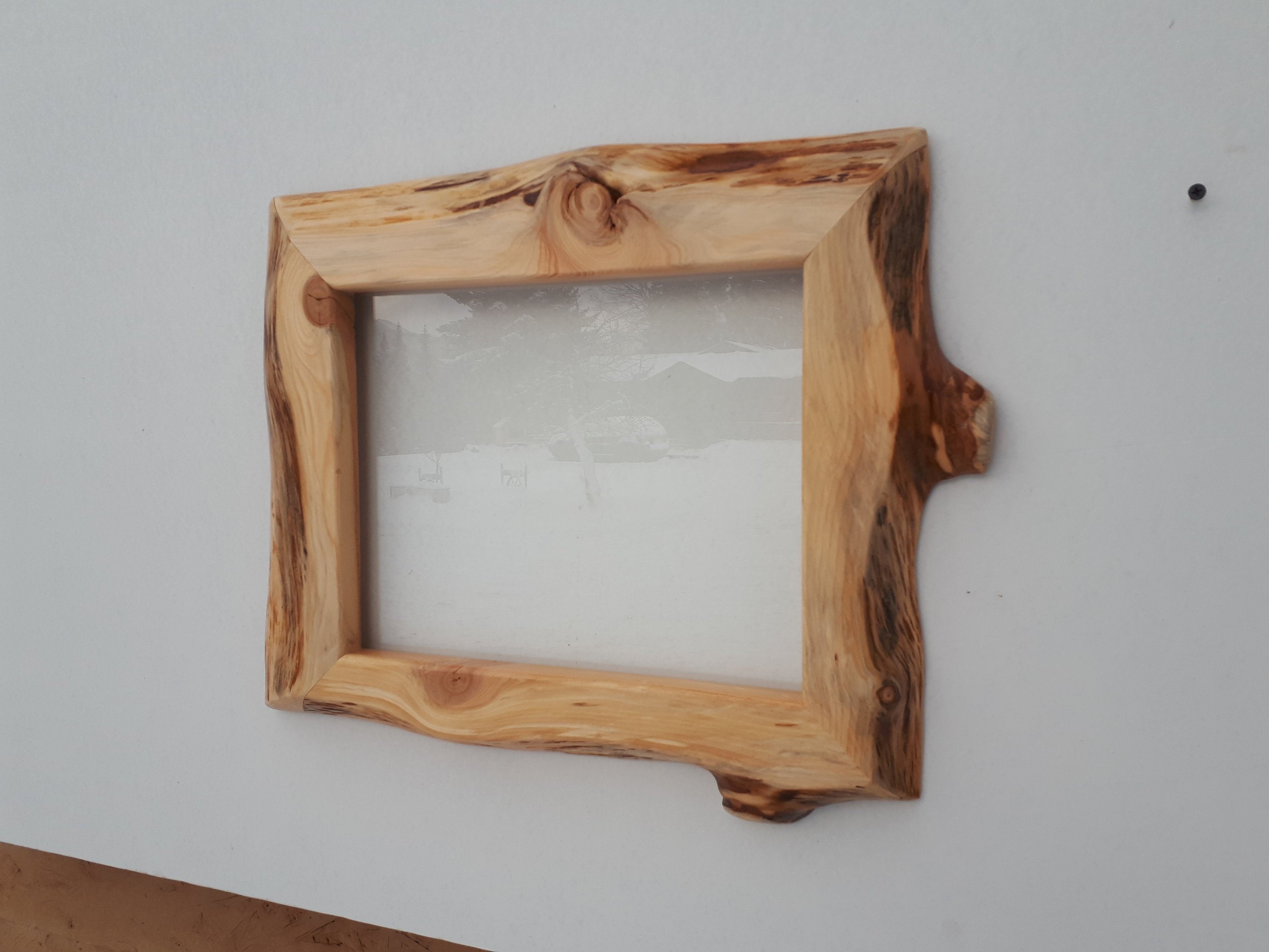 Live Edge Wood Picture Frame Home Decor Rustic frameWall Etsy