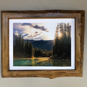 live edge wood picture frame home decor wall hangings natural wood 11x14 inch image 1