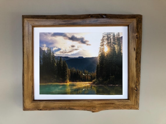 live edge wood picture frame home decor wall hangings natural wood 11x14 inch