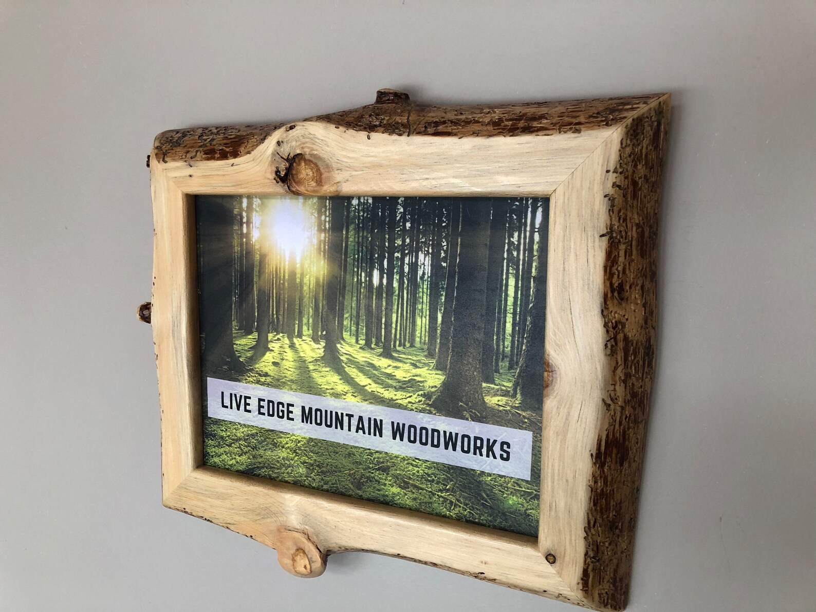 8x10 Live Edge Picture Frame Handmade Rustic Decor Wall Hangings Home