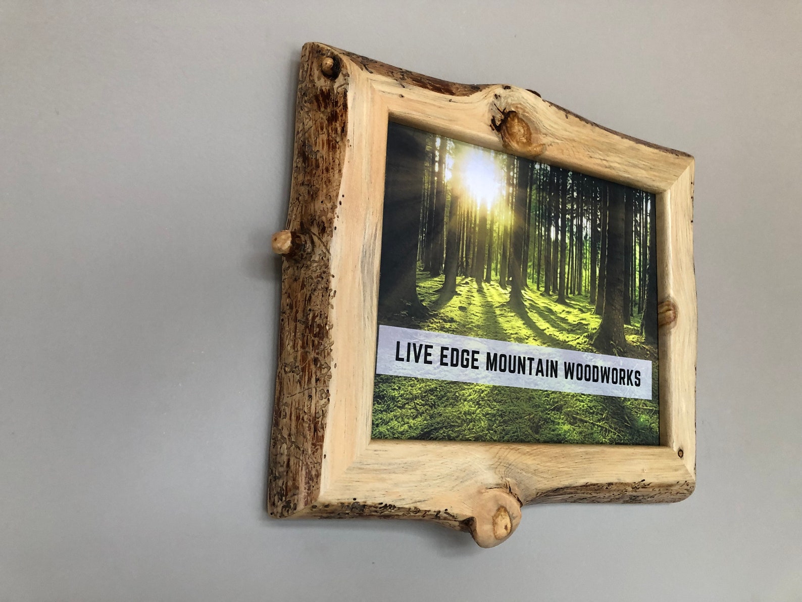 8x10 Live Edge Picture Frame Handmade Rustic Decor Wall Hangings Home