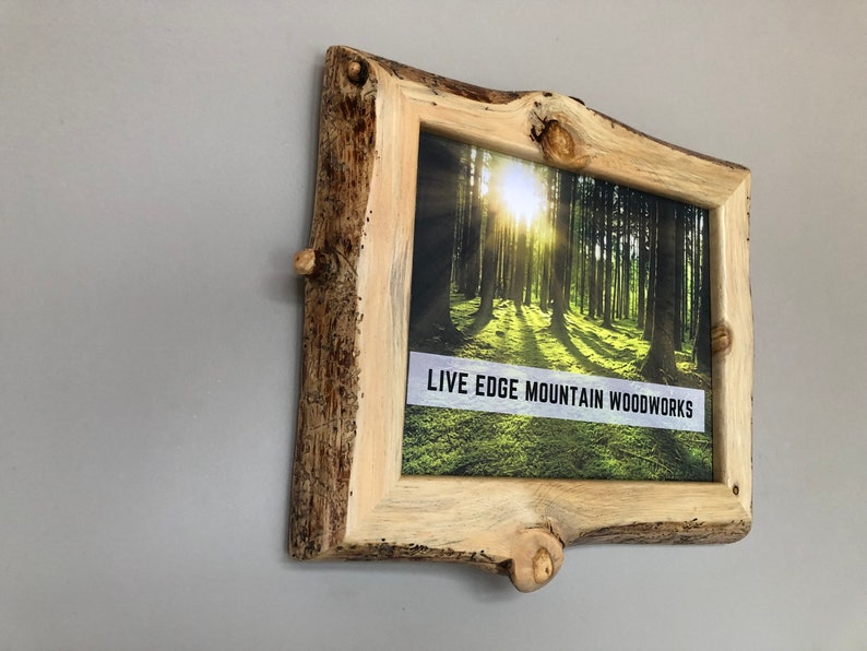 8x10 Live Edge Picture Frame Handmade Rustic Decor Wall Hangings Home