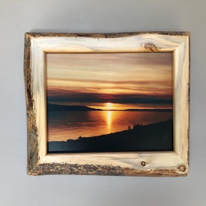 Live Edge houten fotolijst, woondecoratie, rustieke lijst, wanddecoratie 8 x 10 inch
