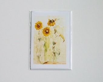 Sunflowers 4x6" Notecard - Watercolor Artwork