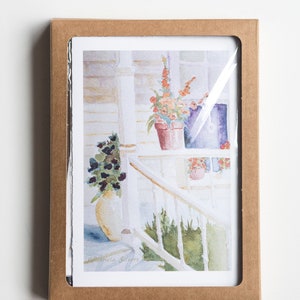 Aquarelle Flower Variety 10-Pack 4x6 « cartes de notes - Vierge à l’intérieur
