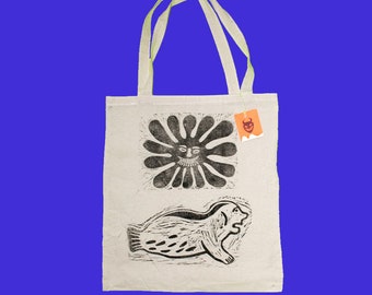 Handprinted Tote