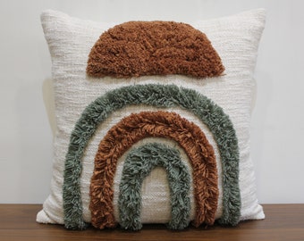 Sofa Pillow Cover Decorative Home gift Housewarming Gifts Handmade 100/% Cotton Cushion Cover 14X20 HandTufted Pillow Cover Throw