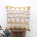 Handmade Indian Dhurrie Pillow 20 X 20 Hand Block Printed Cotton Pillow Cover Rustic Rug Pillow Cover Cushion Couch Pillow Cover