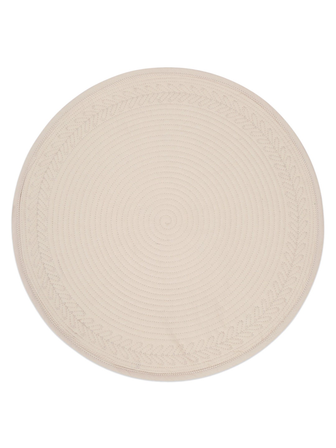 Set of 4 Classic Natural Quilted Cotton Table Placemats Handcrafted