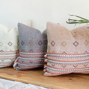 Embroidery Pillow Cover | Boho Throw Pillow for Couch | Decorative Cushion Cover for Sofa | Handmade Pillow Cover for Living Room | HomeGift