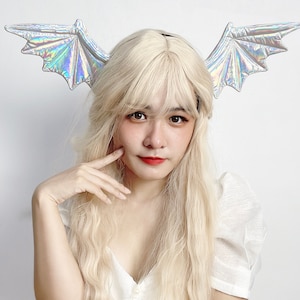 Diadema de alas de dragón verde para niños, niñas, hombres, mujeres, cosplay, disfraz, fiesta