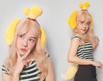 Yellow pup ears / hair / headband