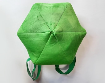 Mochila com lâmpada verde