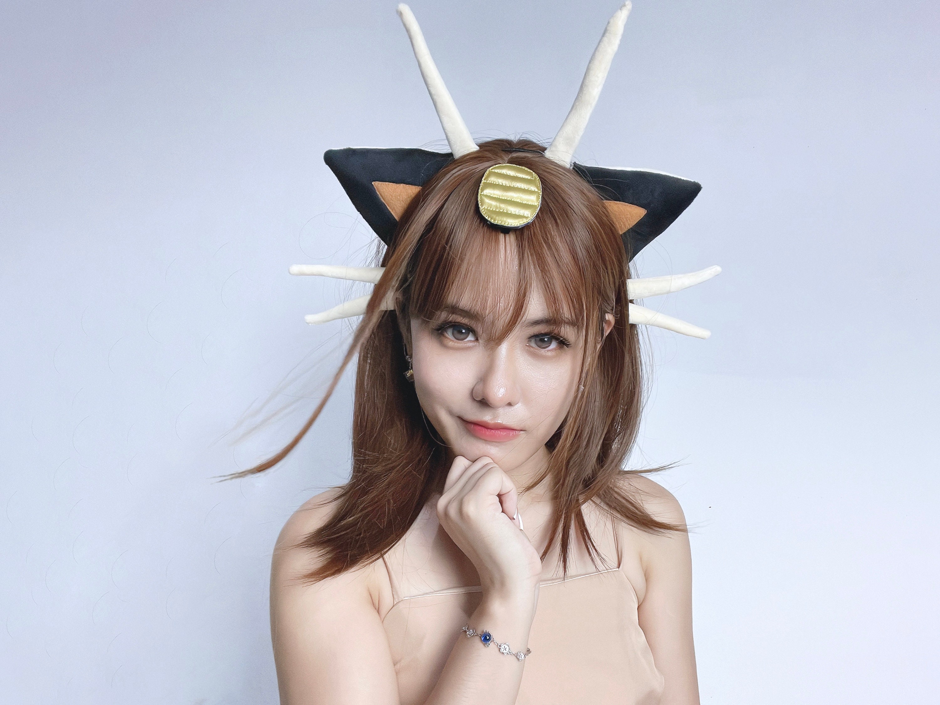 Generisch Bandeau oreilles de chat - Déguisement en peluche - Bandeau décoratif avec oreilles d'animaux - Pour Halloween, fêtes costumées, fêtes, anniversaires, événements à thème, élèves et adultes