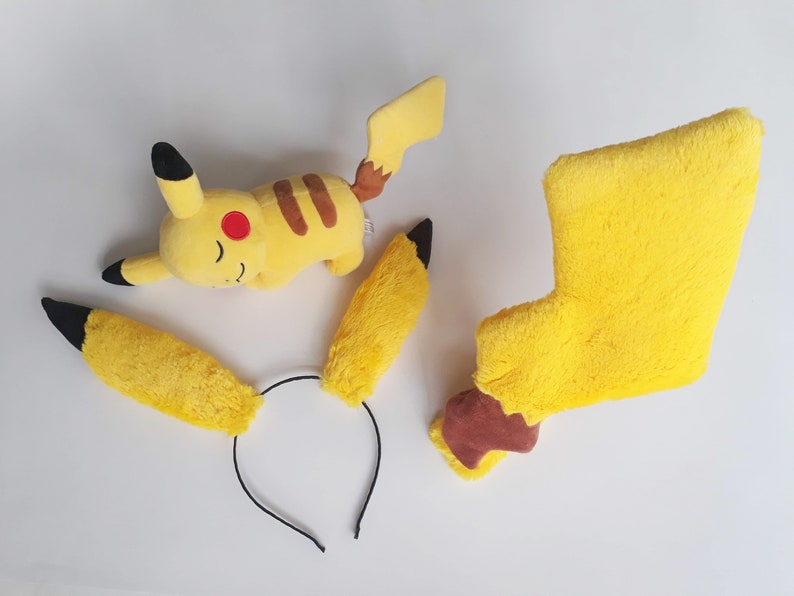 Pikachu ears standup tail pokemon headband for costume Etsy