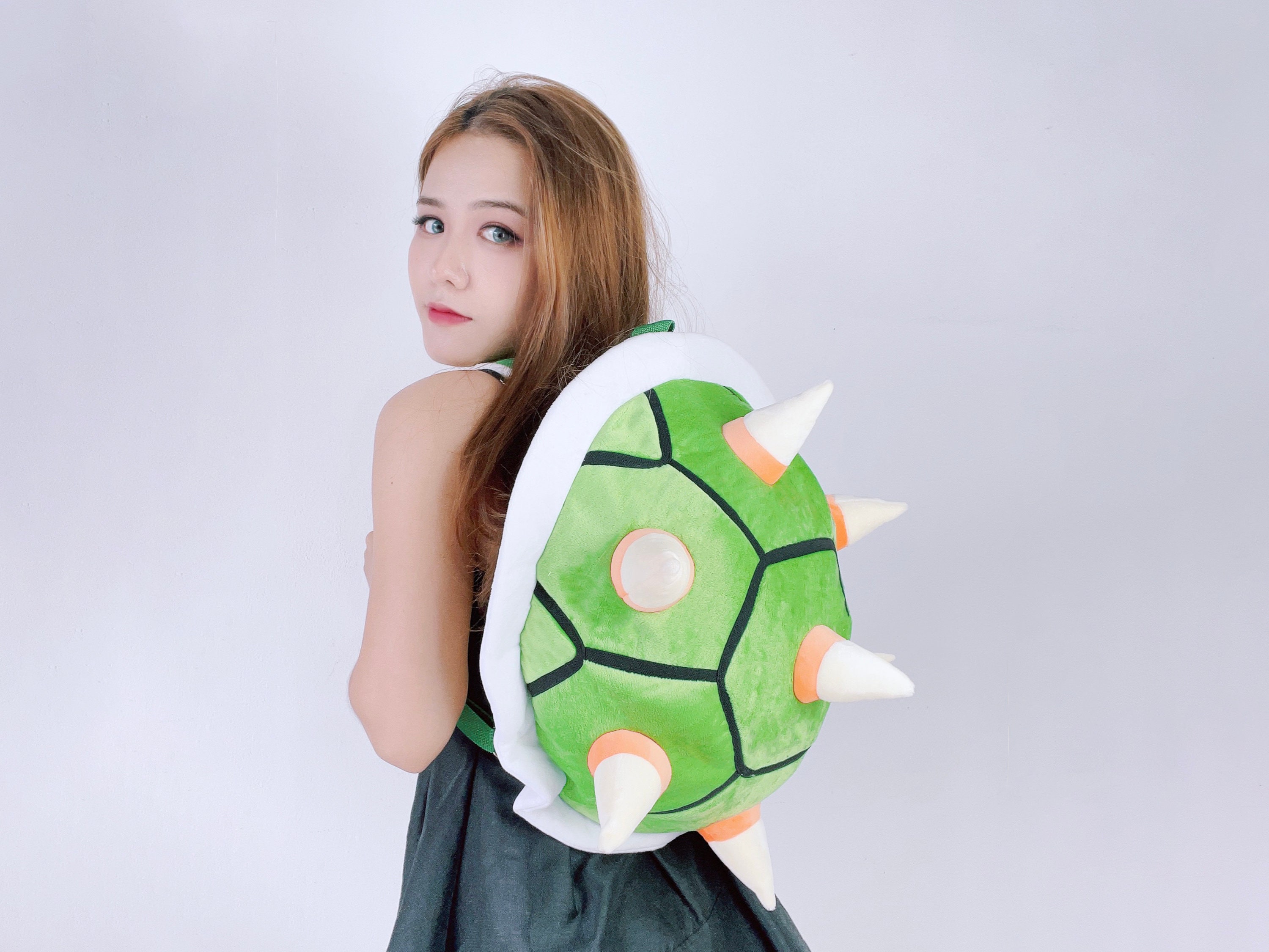 Green Turtle Shell Backpack With White Spike - Etsy