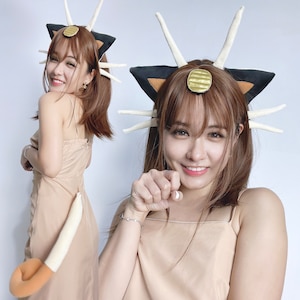 Katzenohren und Katzenschwanz für Cosplay/Kostüm