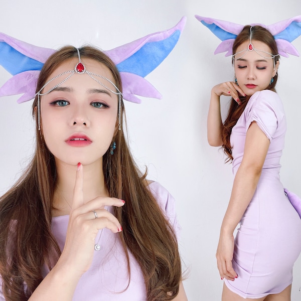 Espeon ear & tail pokemon headband for costumes, cosplay, birthday party, festival, Halloween