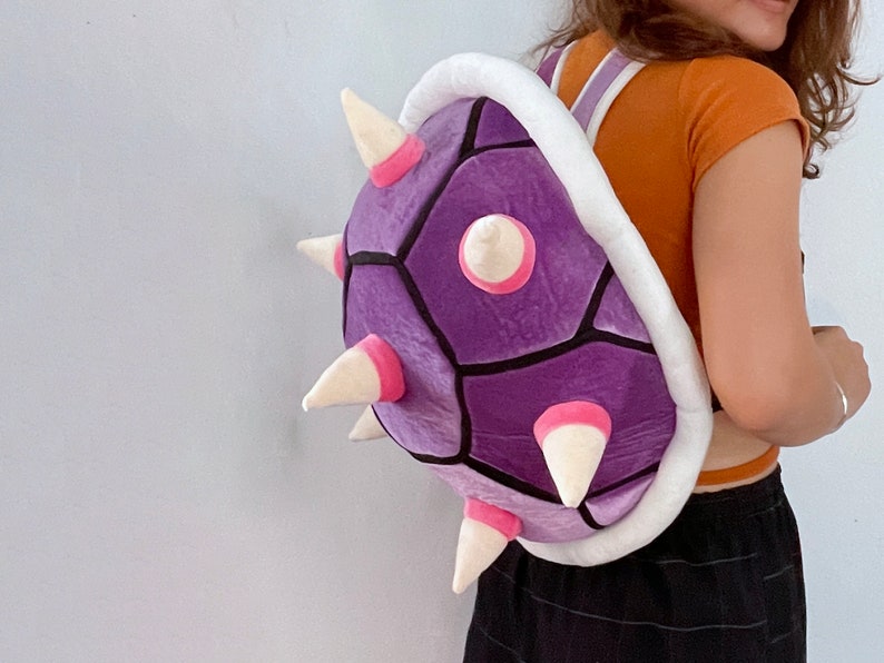 Roy Purple Turtle Backpack With Spikes - Etsy