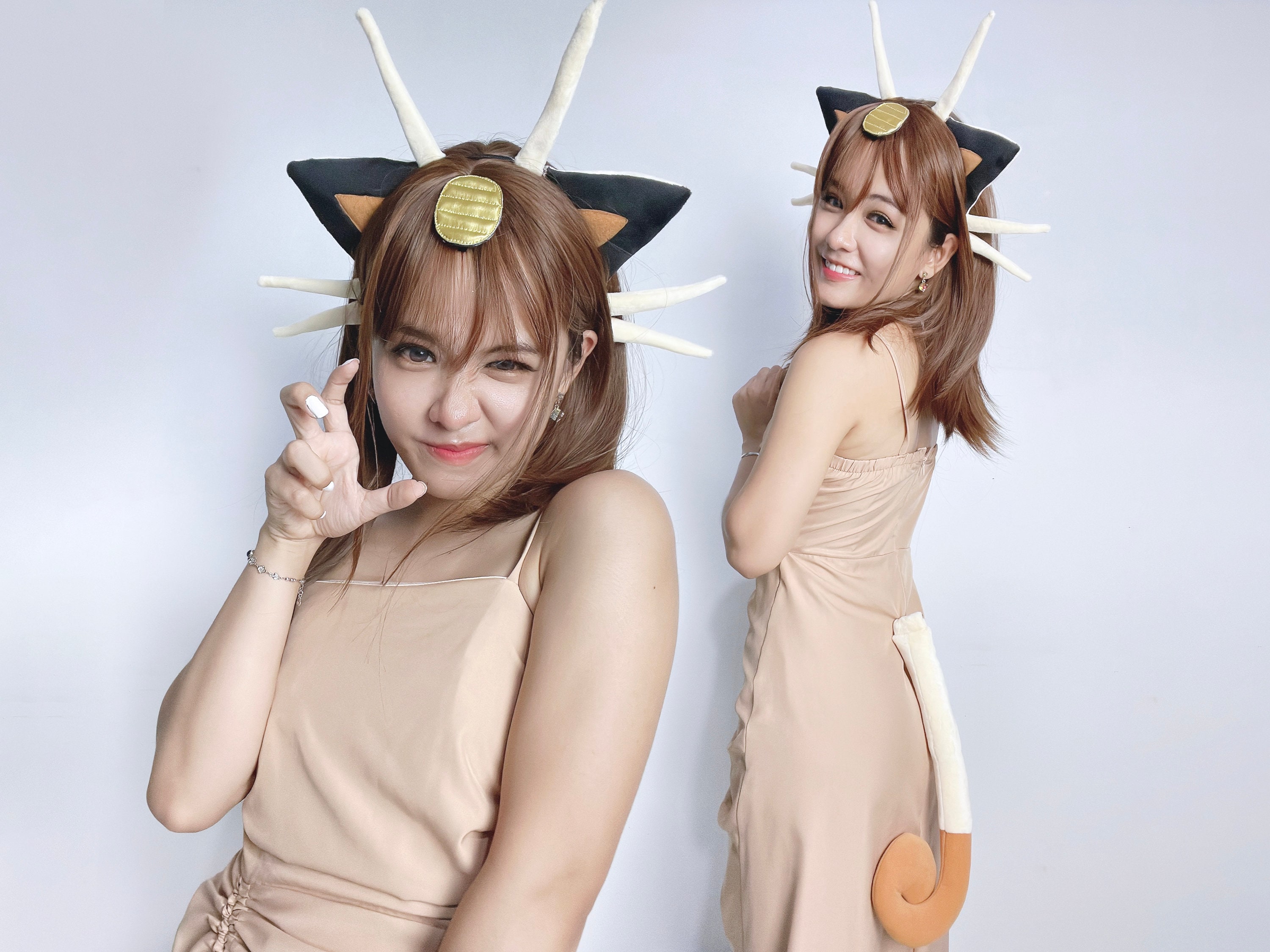 A Miaow 3D-Haarband Mit Pailletten-Ohren & Schmetterling – Schwarz, Für Erwachsene & Mädchen Als Fotozubehör