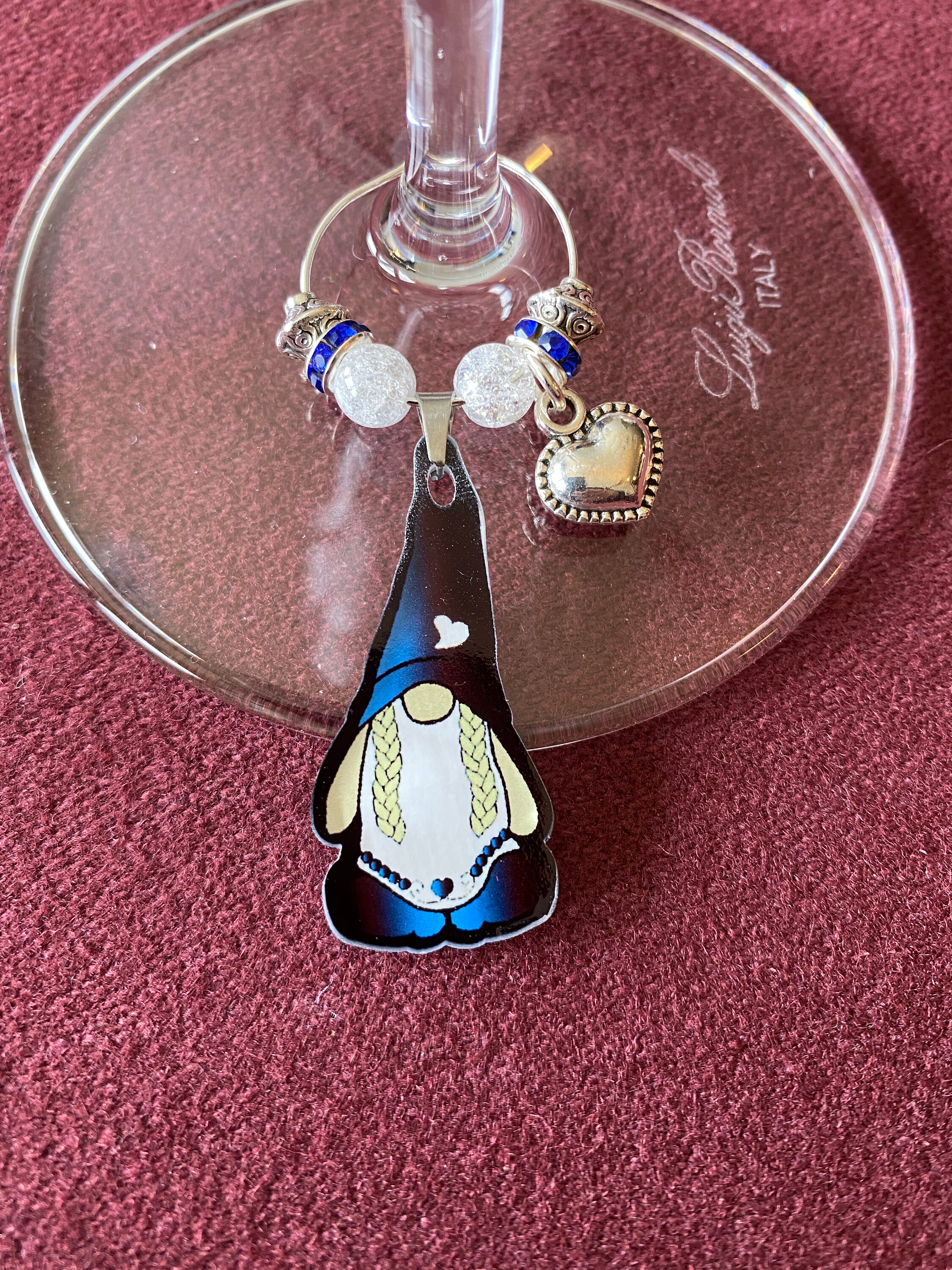 Gnome Wine Charms The Charmings Gnome Wine Charm Set The Etsy