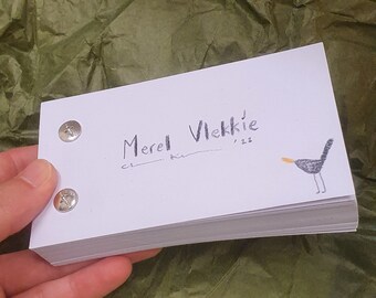 Originele flipbook - blackbird animatie flipbook - Merel vlekkie flipbook animatie