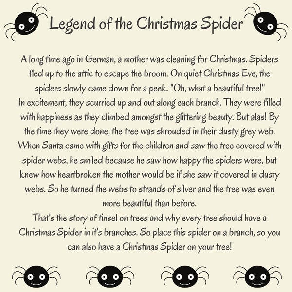 Christmas Spider Etsy