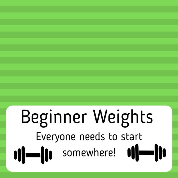 Beginner Weights Digital Label Etsy