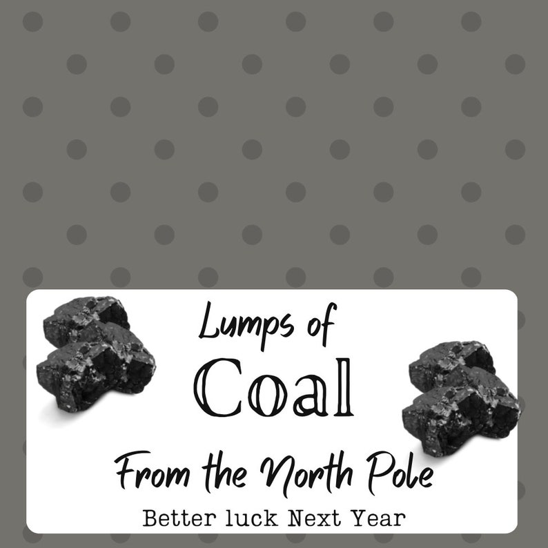 Lumps of Coal From the North Pole Lumps of Coal Bag of Coal Etsy