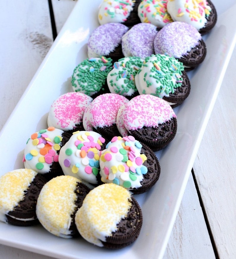 6 Easter Oreos Chocolate Dipped Oreos Festive Oreos Etsy