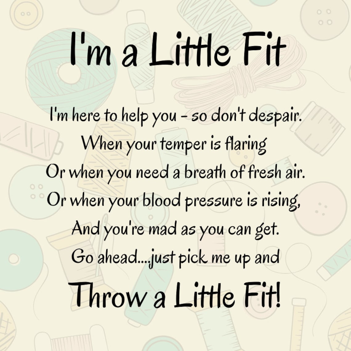 Little Fit Poem Digital Label Etsy Canada