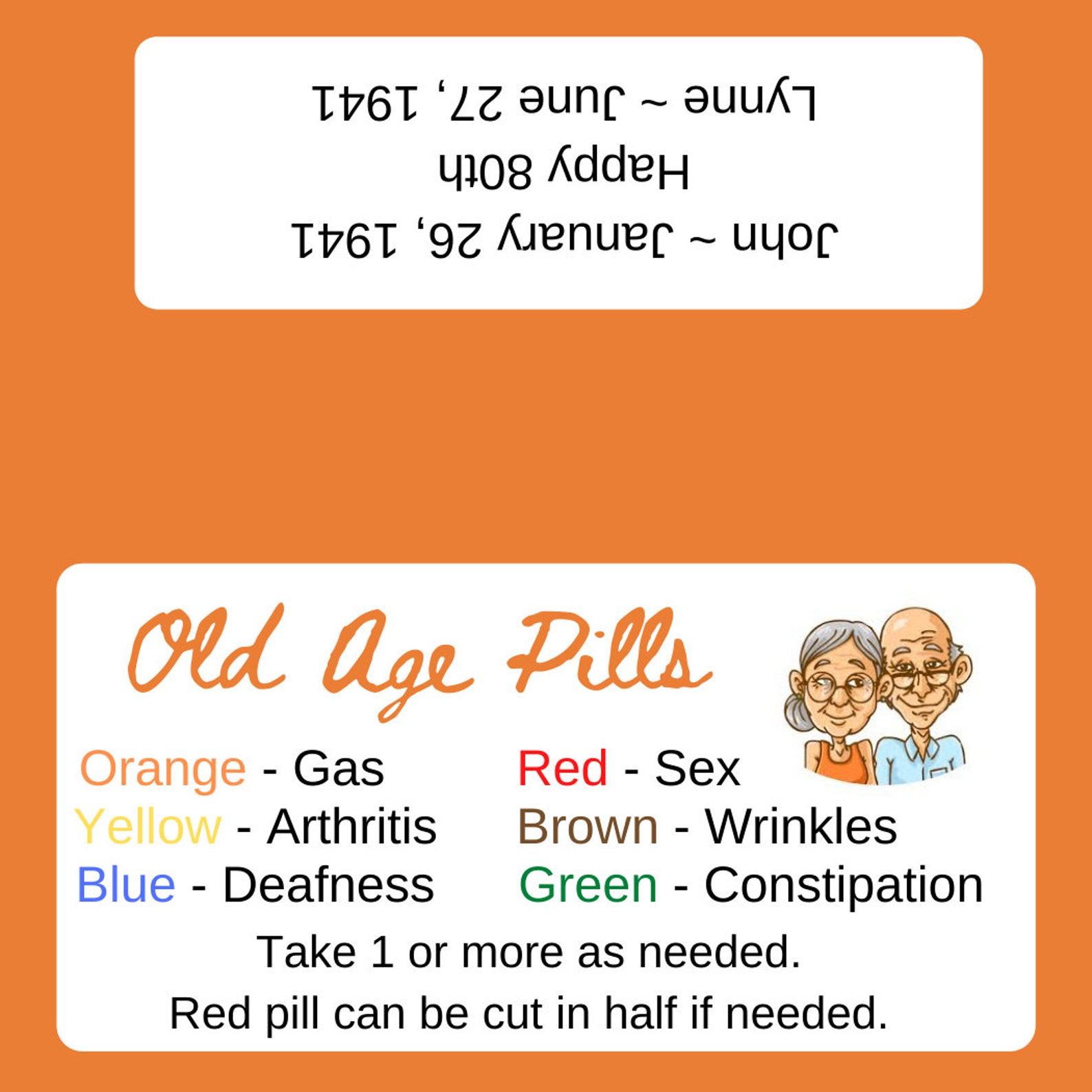 Custom Old Age Pills Digital Label | Etsy