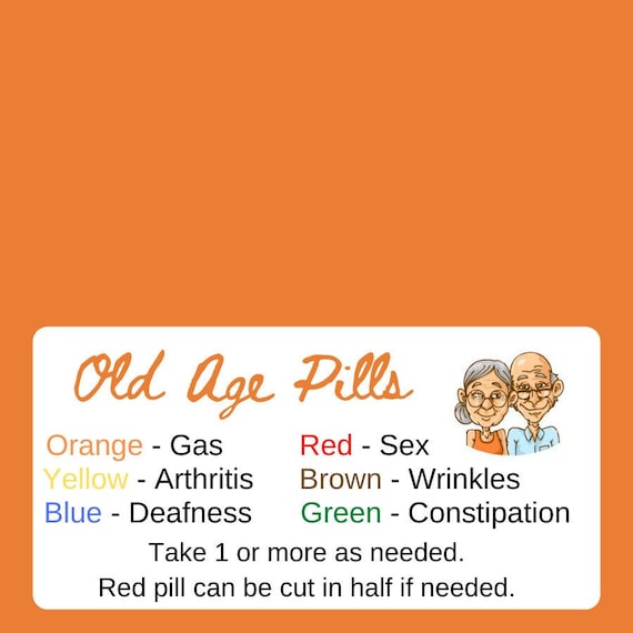 Old Age Pills Digital Label - Etsy