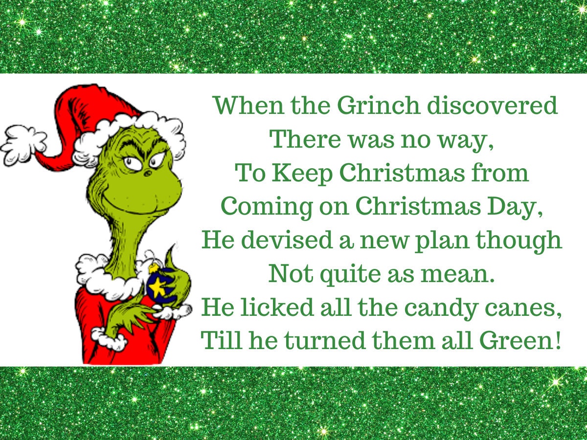 The Grinch Bottle Labels - oscarsitosroom, special offer 3.99$